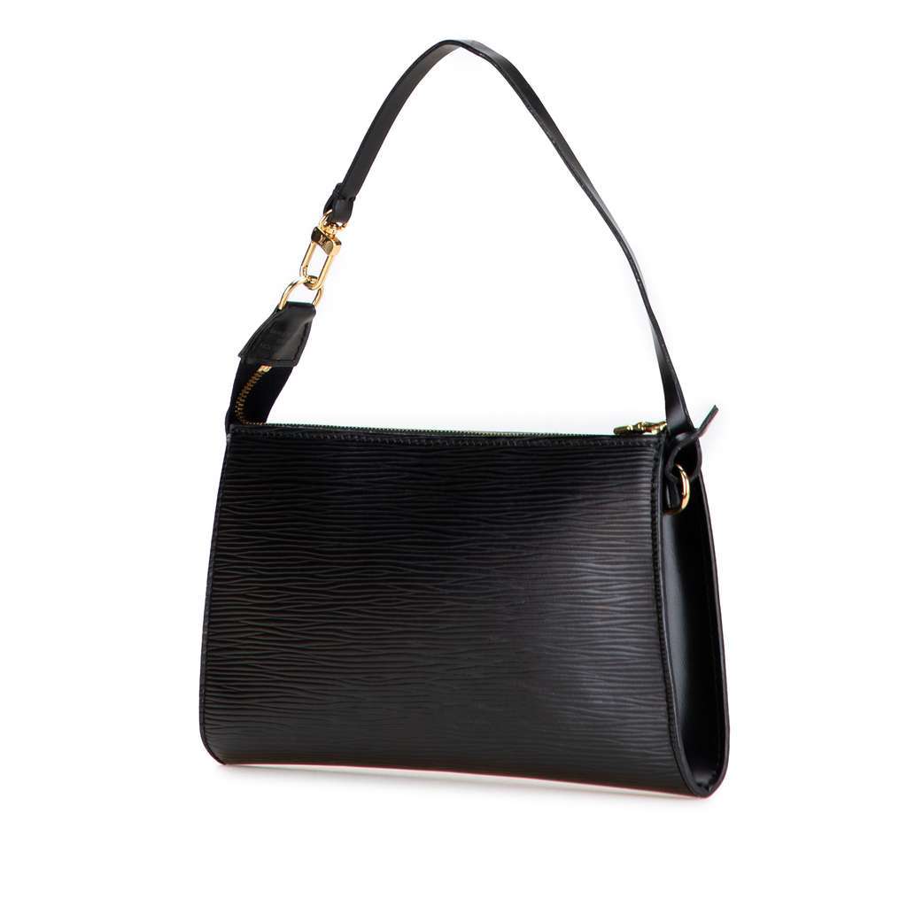 Louis Vuitton Epi Pochette Accessoires Black Leather Good - Back View