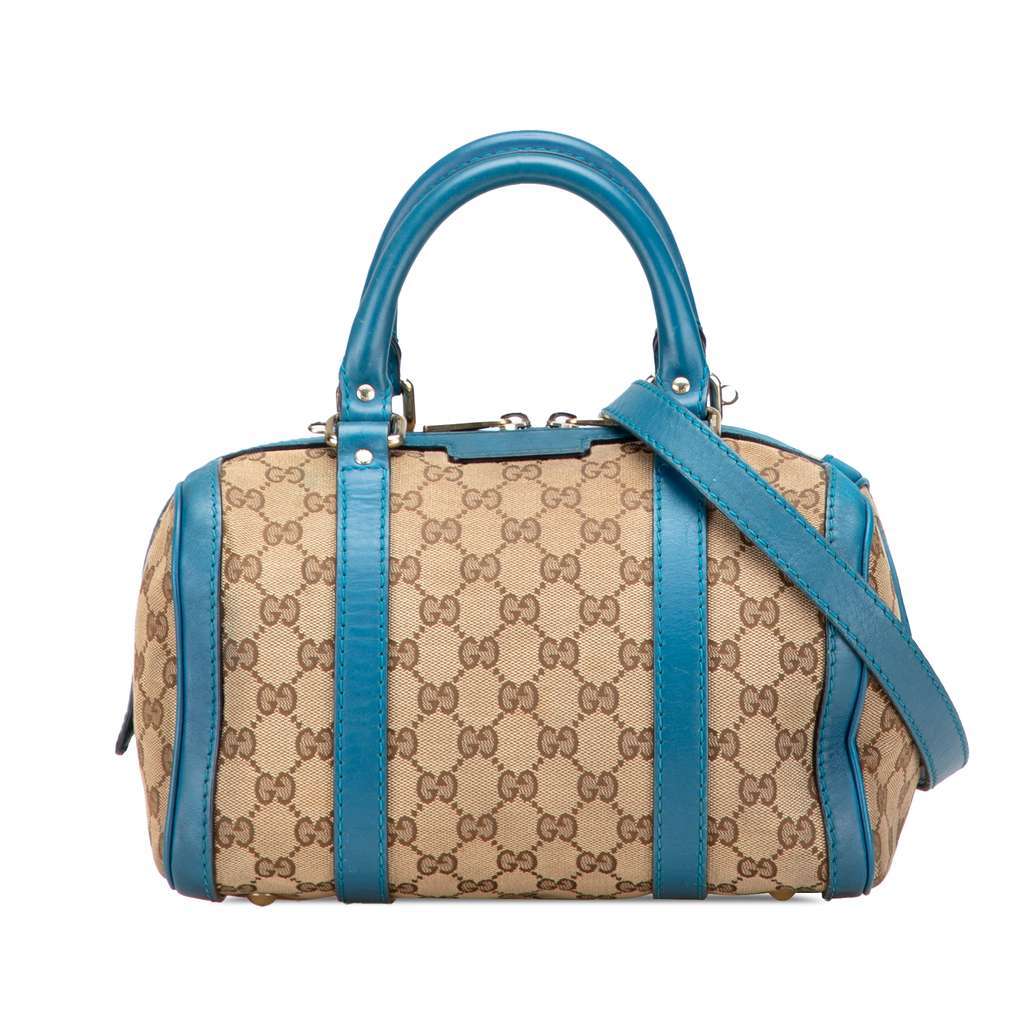 Gucci Small GG Canvas Joy Boston Bag Brown Canvas Good condition - Front View