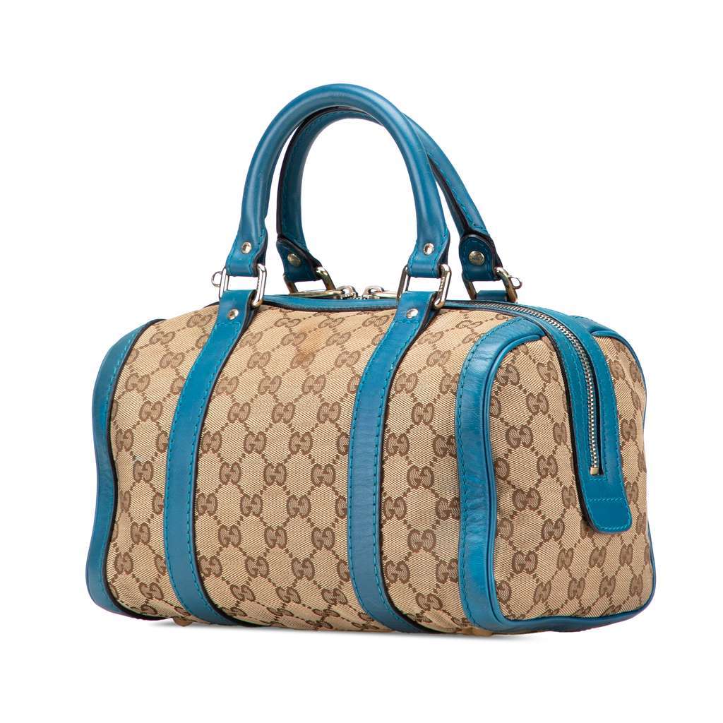 Gucci Small GG Canvas Joy Boston Bag Brown Canvas Good condition - Back View