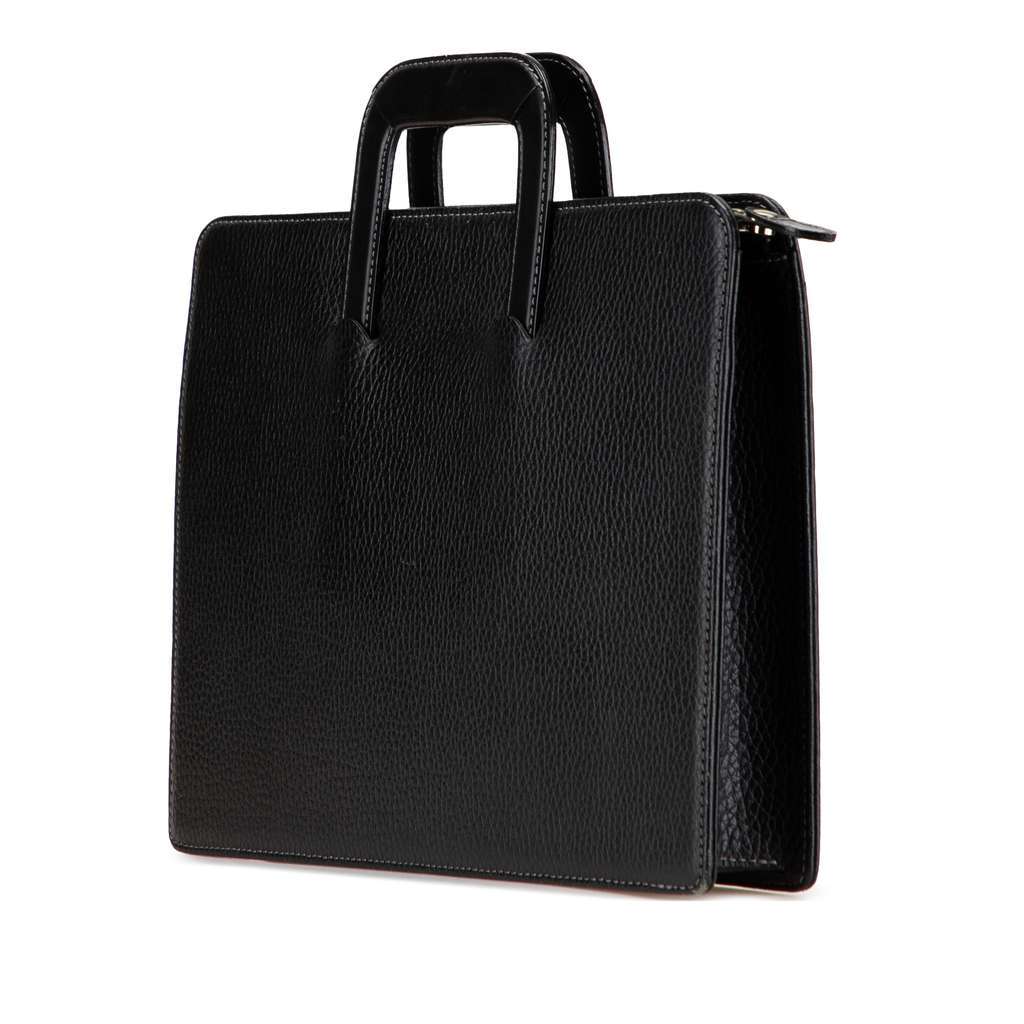 Burberry Leather Business Bag Black Leather Good condition - Back View