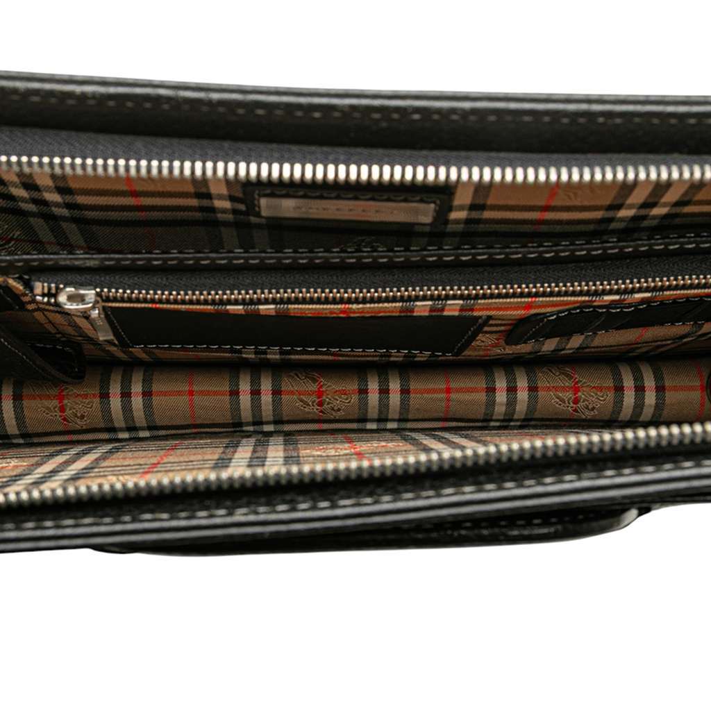 Burberry Leather Business Bag Black Leather Good condition - Model View