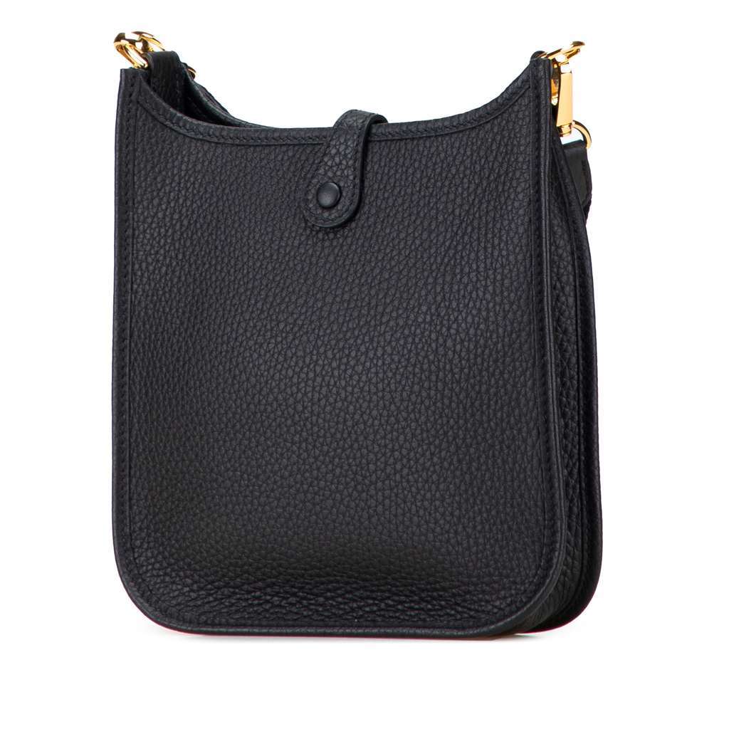 Hermès Clemence Evelyne TPM Black Leather Good condition - Back View