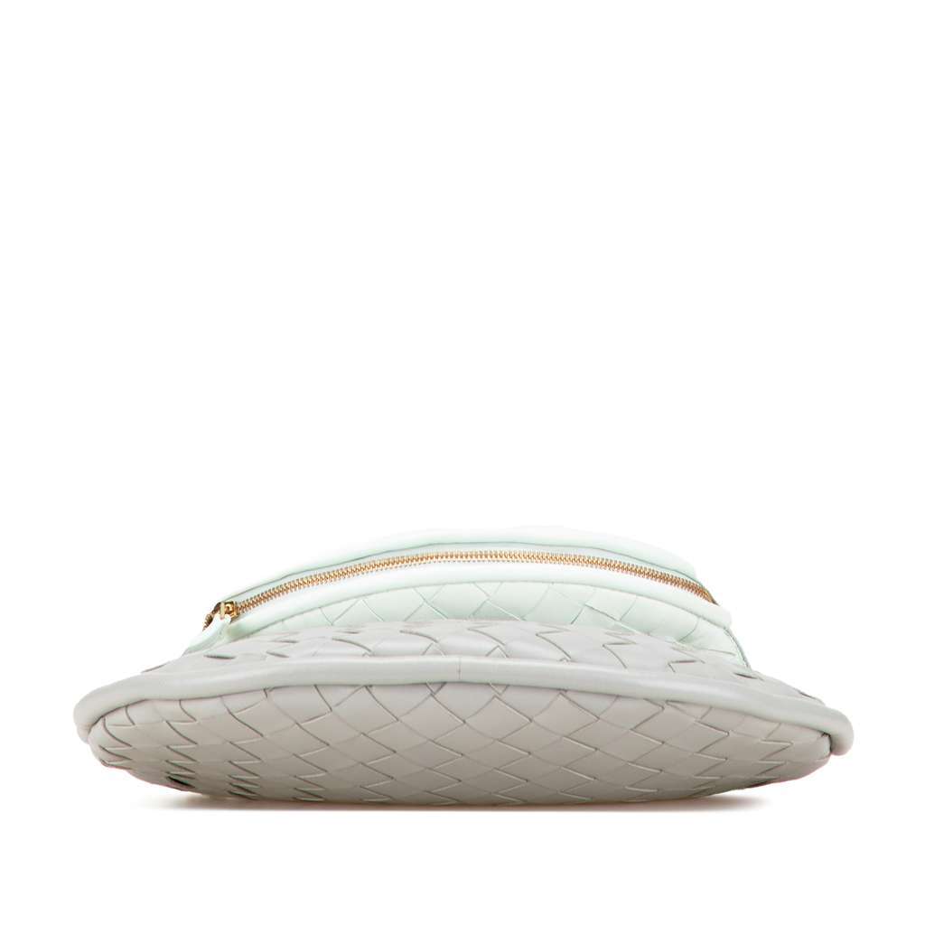Bottega Veneta Small Bicolor Lambskin Intrecciato Gemelli Bag Grey Leather Very good - Inside View