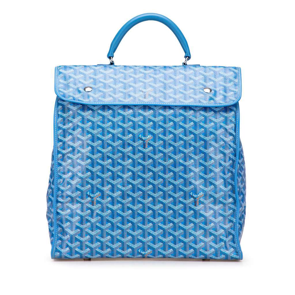 Goyard Goyardine Saint Leger Backpack Blue Canvas Very good condition - Front View