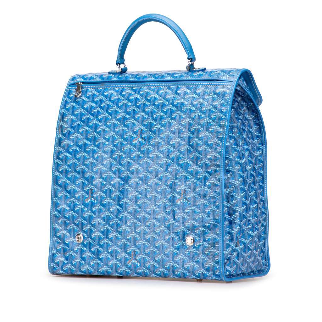 Goyard Goyardine Saint Leger Backpack Blue Canvas Very good condition - Back View