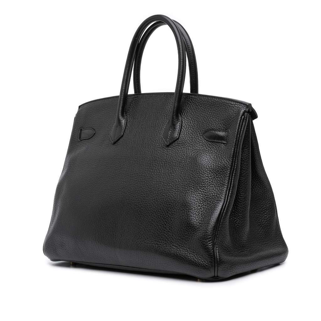 Hermès Togo Birkin Retourne 35 Black Leather Good condition - Back View