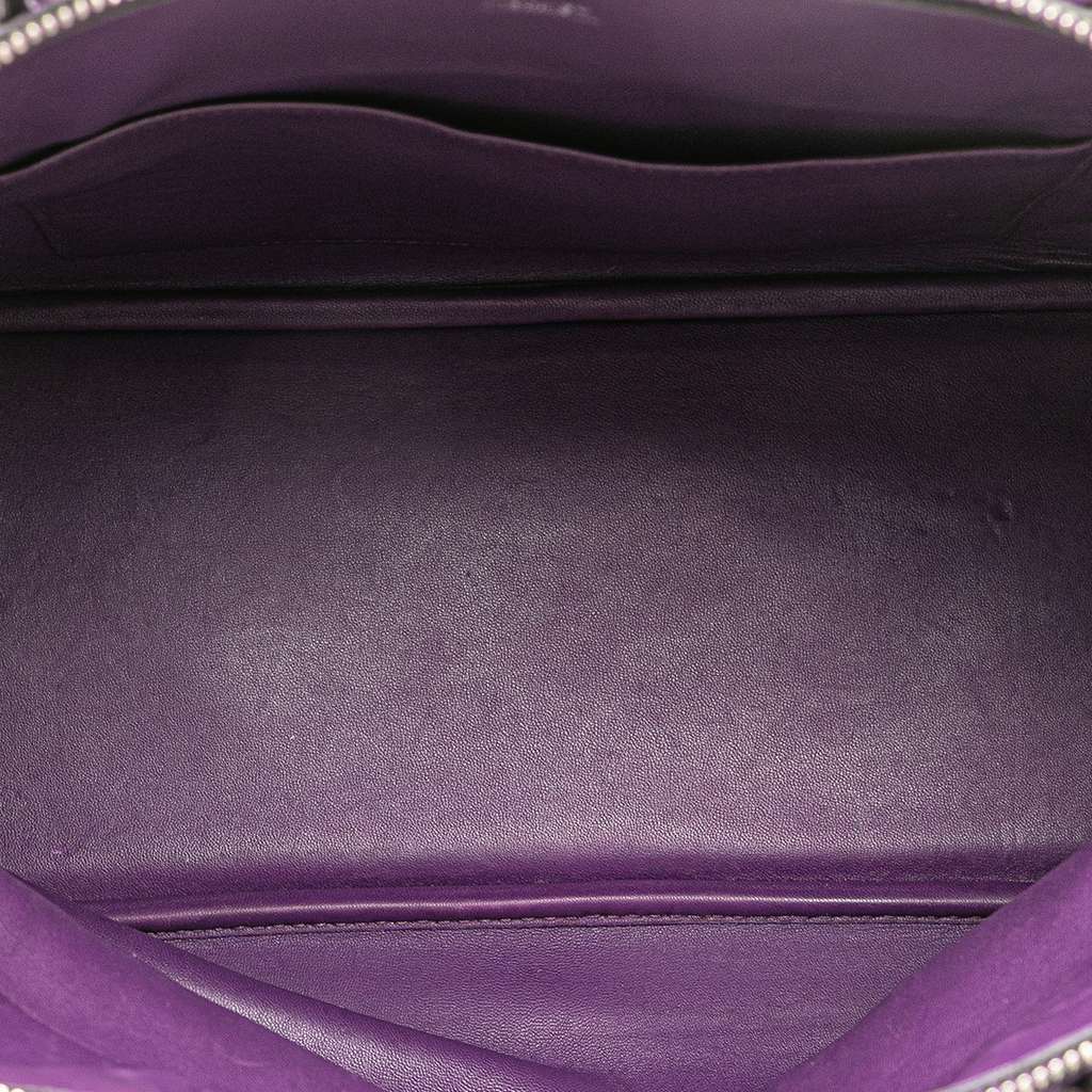 Hermès Clemence Bolide 35 Purple Leather Good condition - Model View
