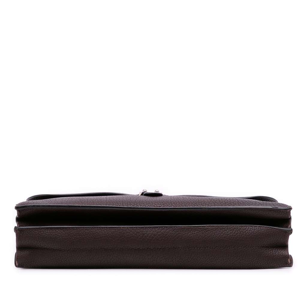 Hermès Togo Sac a Depeches 41 Brown Leather Good condition - Inside View