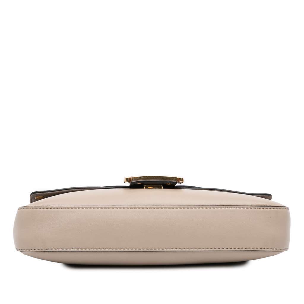 Fendi Medium Calfskin Flip Baguette Brown Leather Good - Inside View