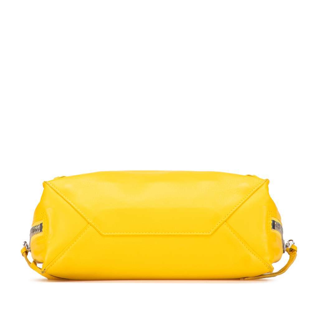 Balenciaga Veau Papier A6 Zip Around Tote Yellow Leather Good - Inside View