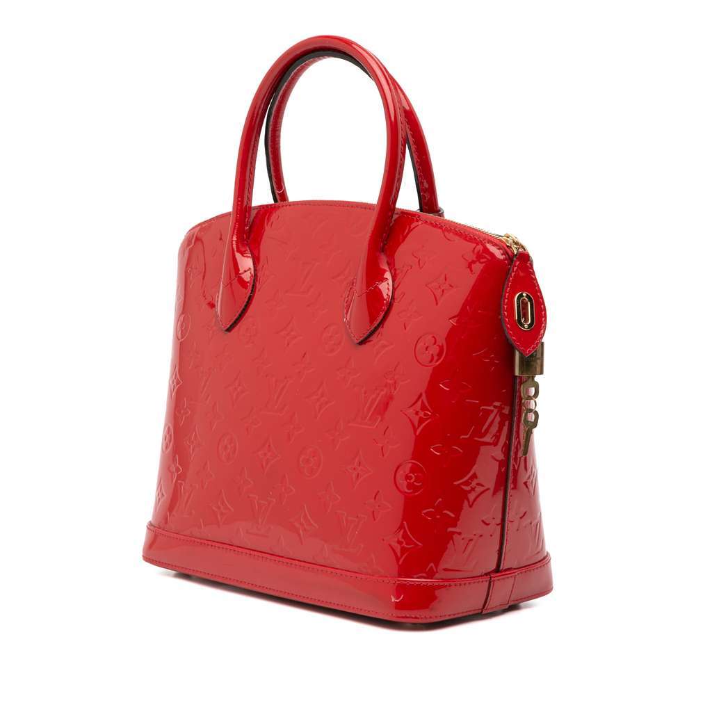 Louis Vuitton Monogram Vernis Lockit PM Red Leather Good - Back View