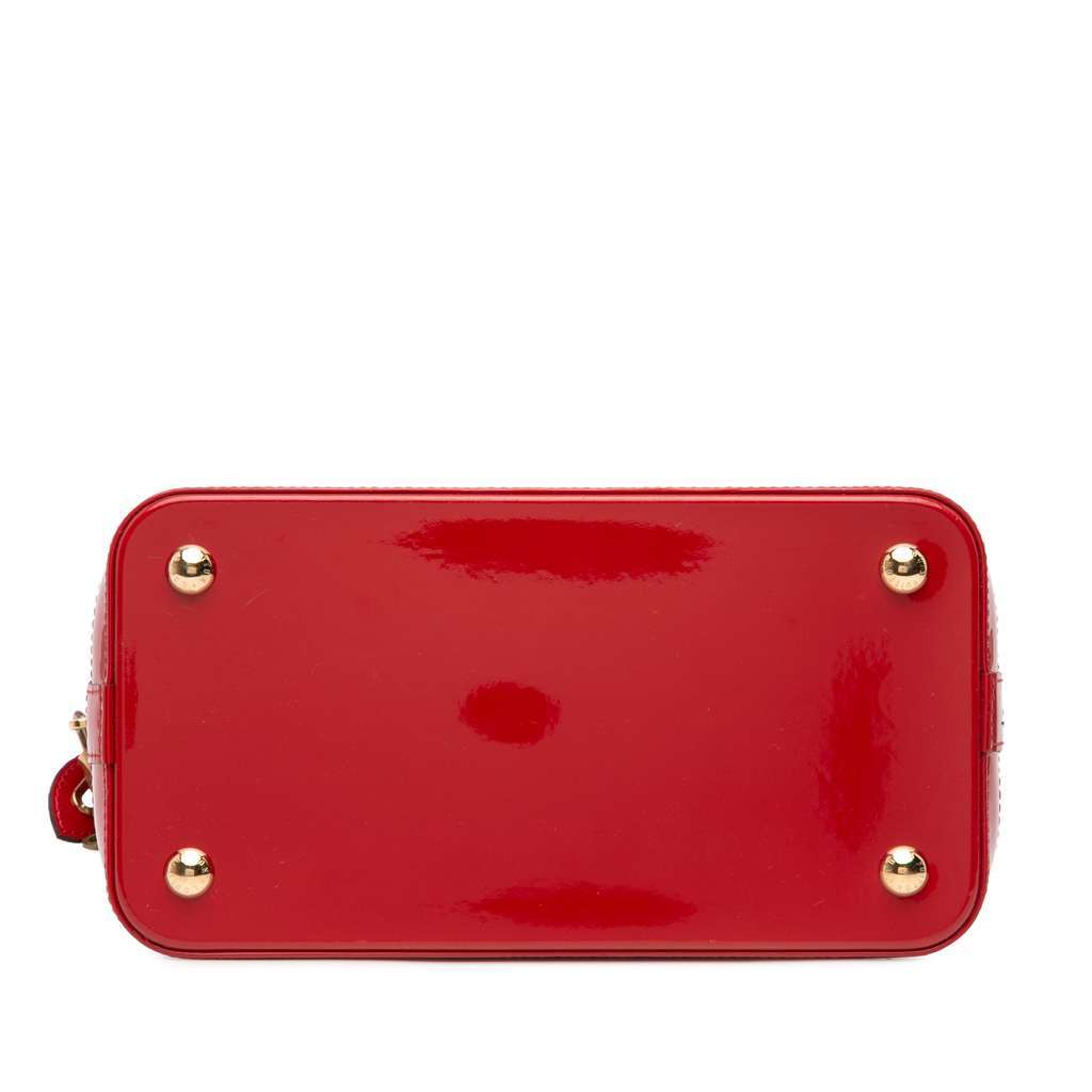 Louis Vuitton Monogram Vernis Lockit PM Red Leather Good - Inside View