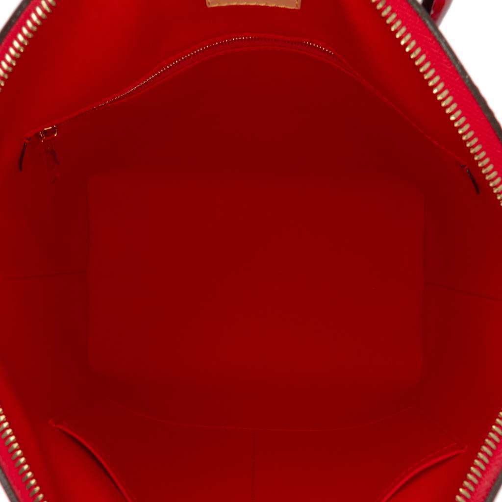 Louis Vuitton Monogram Vernis Lockit PM Red Leather Good - Model View