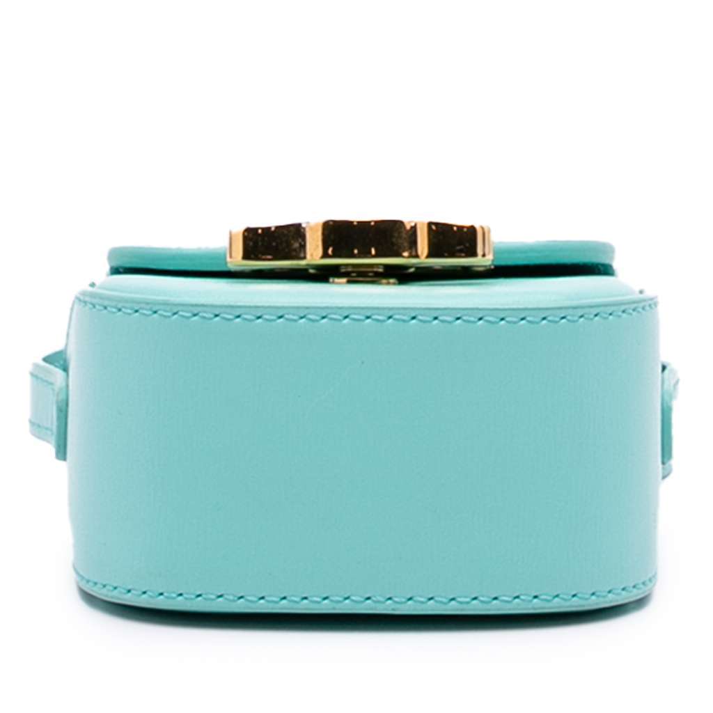 Celine Leather Triomphe AirPods Case with Strap Blue Leather Very good - Inside View