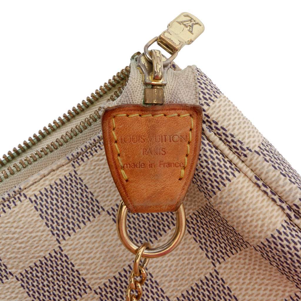 Louis Vuitton Damier Azur Mini Pochette Accessoires White Very good - Box View