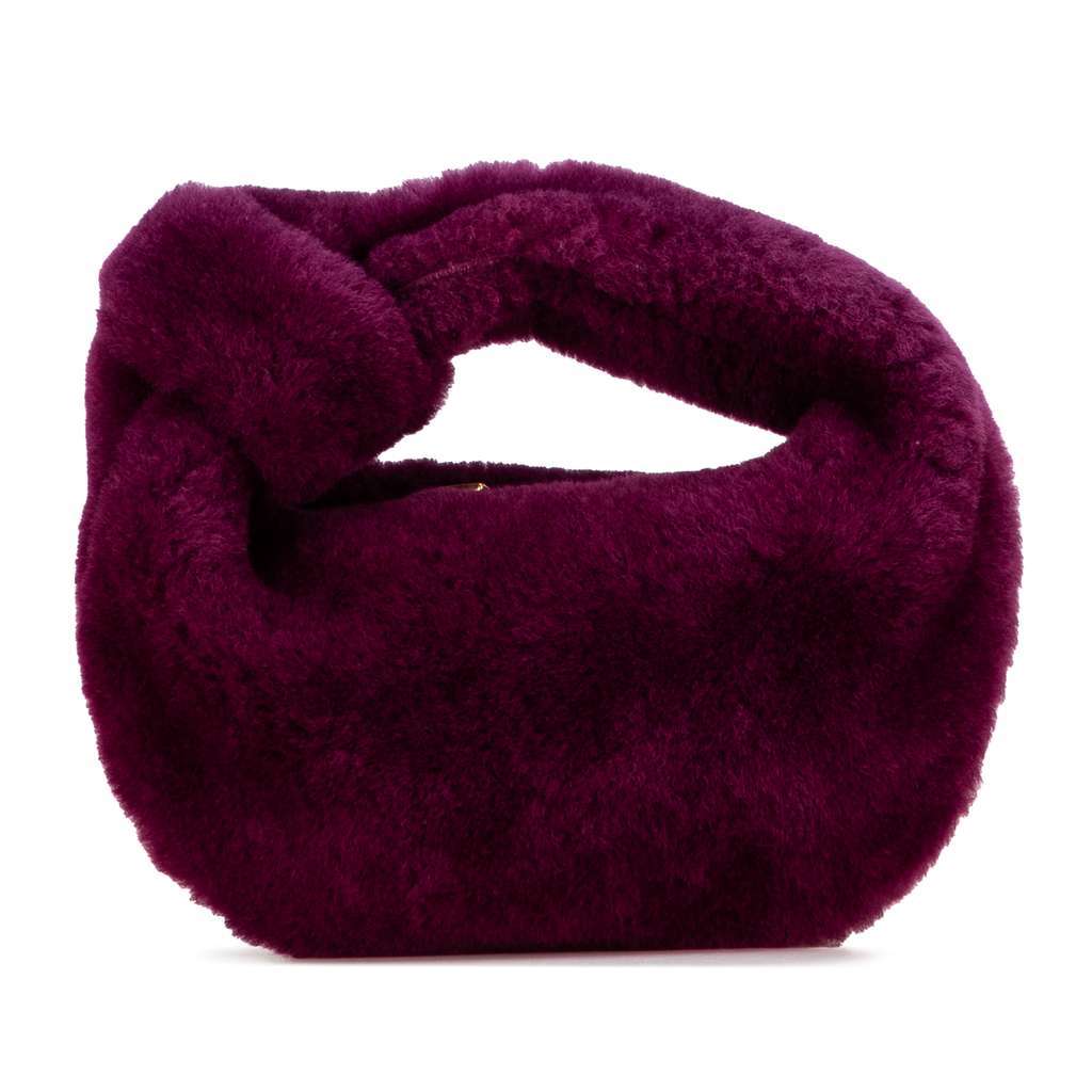 Bottega Veneta Mini Shearling Jodie Purple Very good - Front View