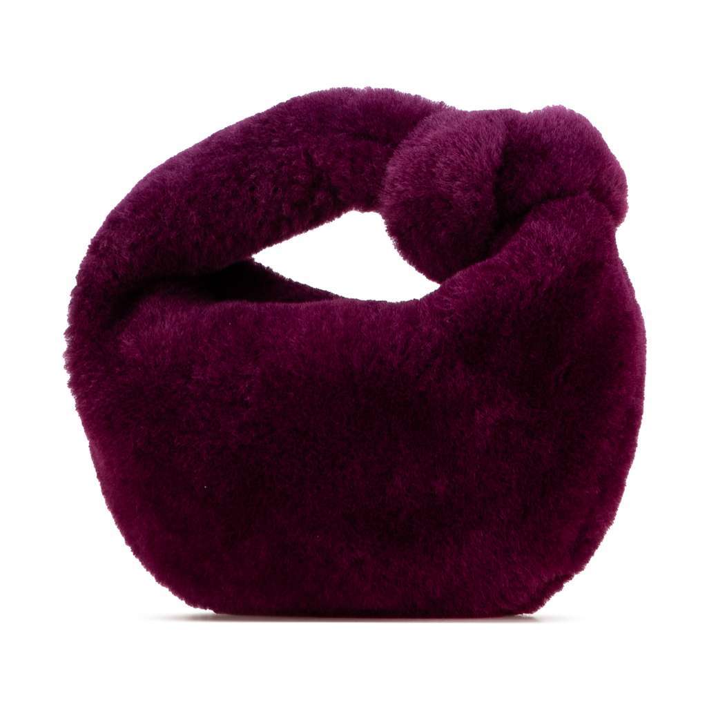 Bottega Veneta Mini Shearling Jodie Purple Very good - Back View