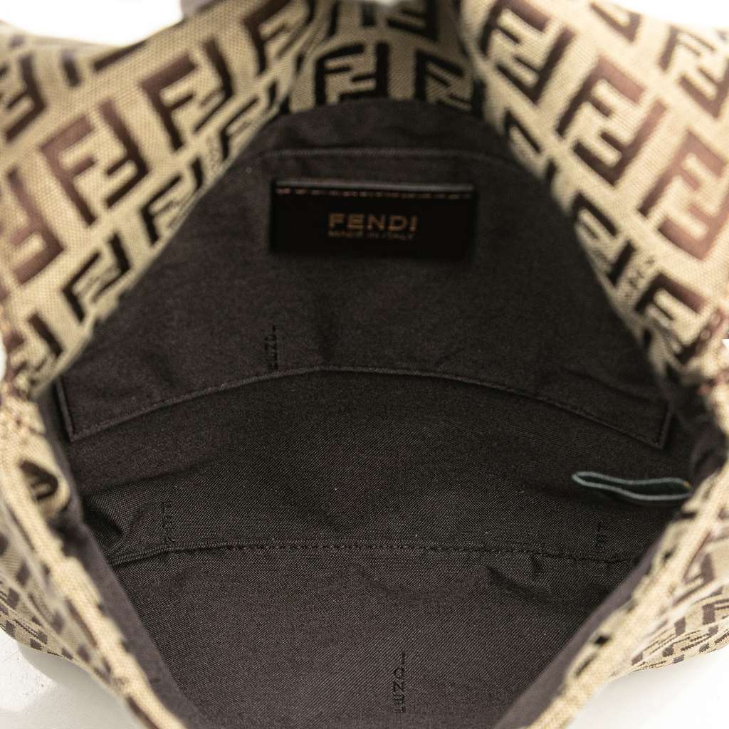 Fendi Zucchino Canvas Crossbody Brown Canvas Very good - Model View