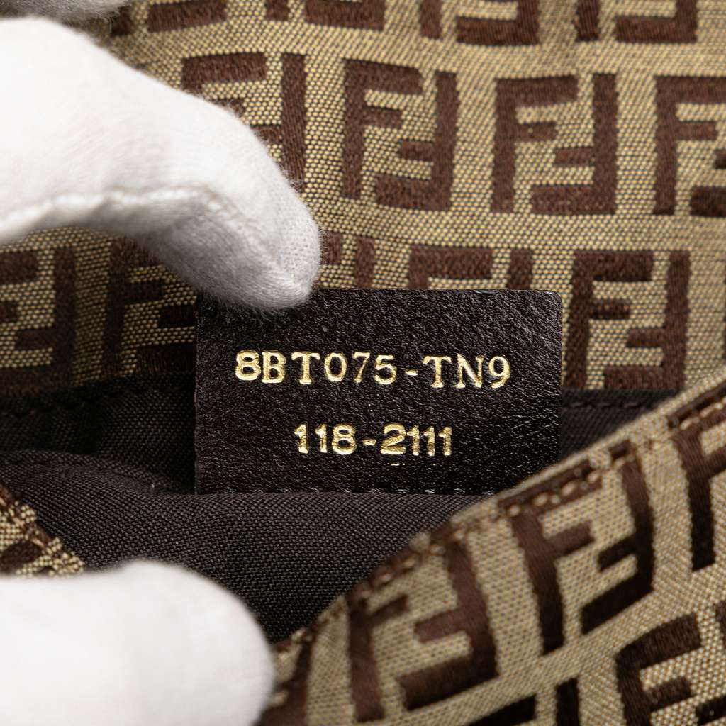Fendi Zucchino Canvas Crossbody Brown Canvas Very good - Box View