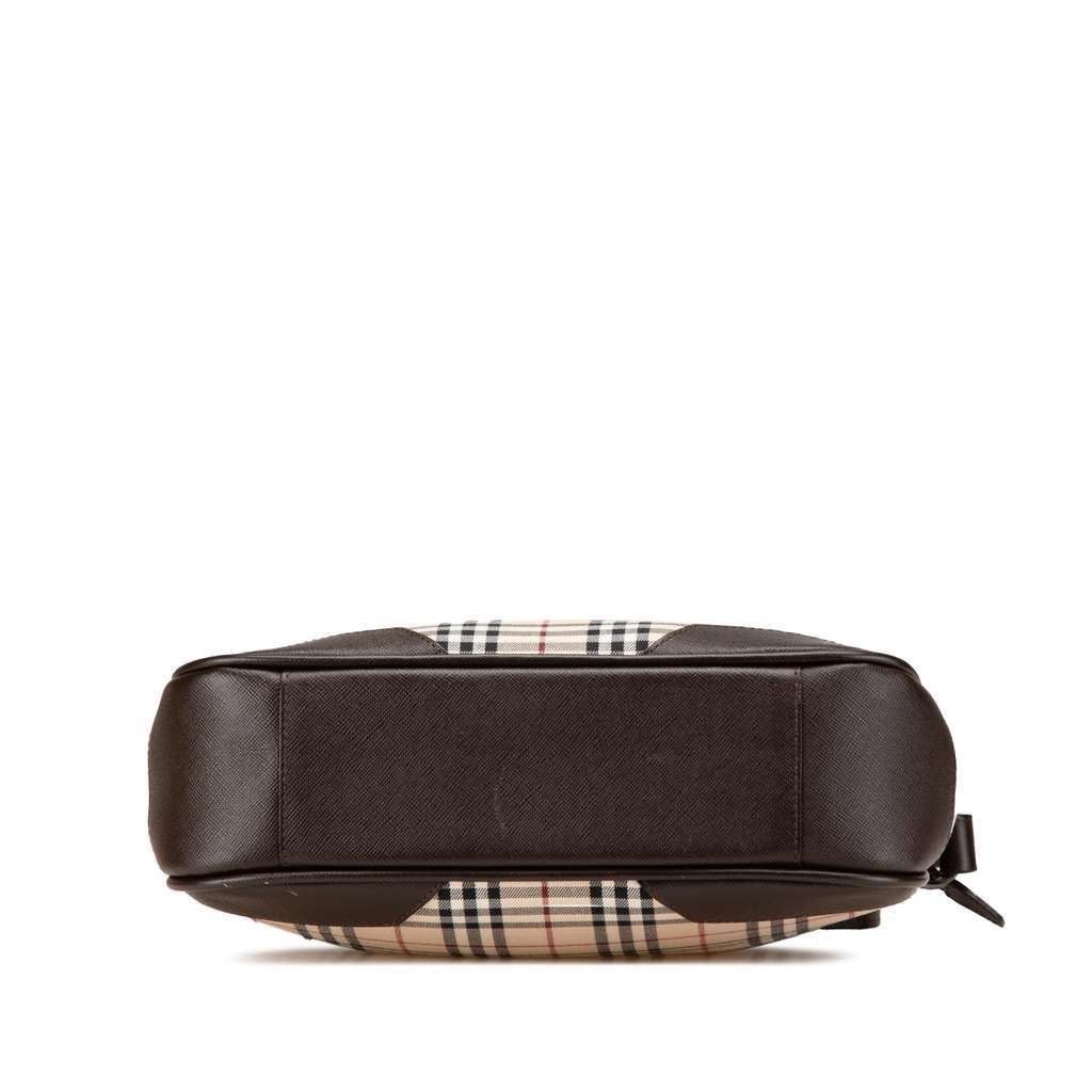 Burberry House Check Canvas Crossbody Brown Canvas Good - Inside View