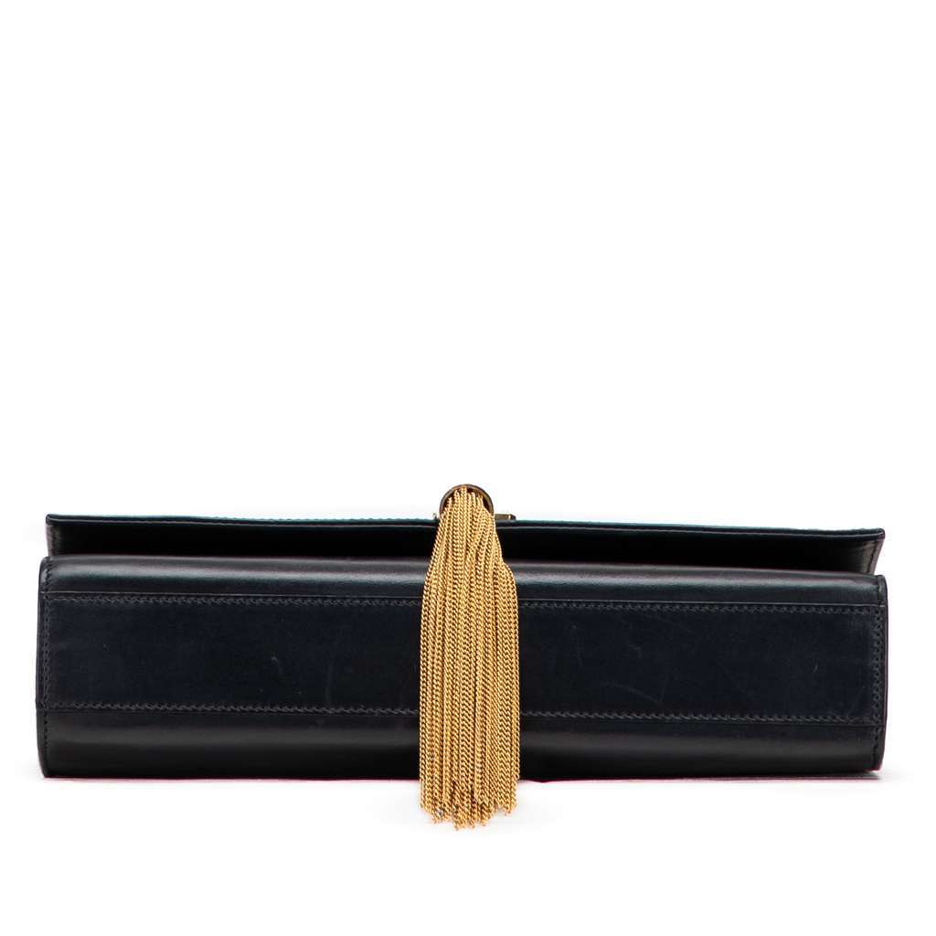 Saint Laurent Medium Smooth Calfskin Classic Monogram Kate Tassel Crossbody Black Leather Very good condition - Inside View