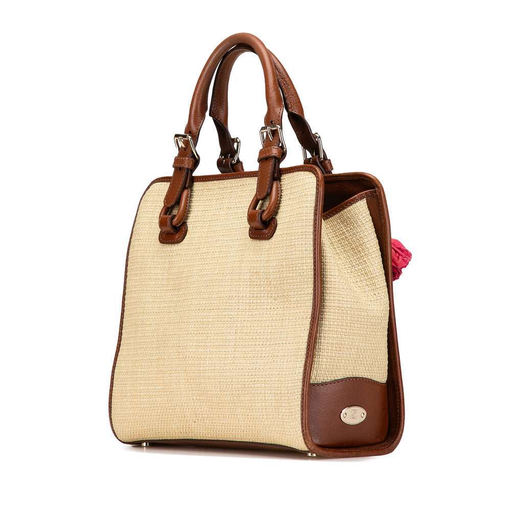 Celine Straw Handbag Brown Very good condition - Back View