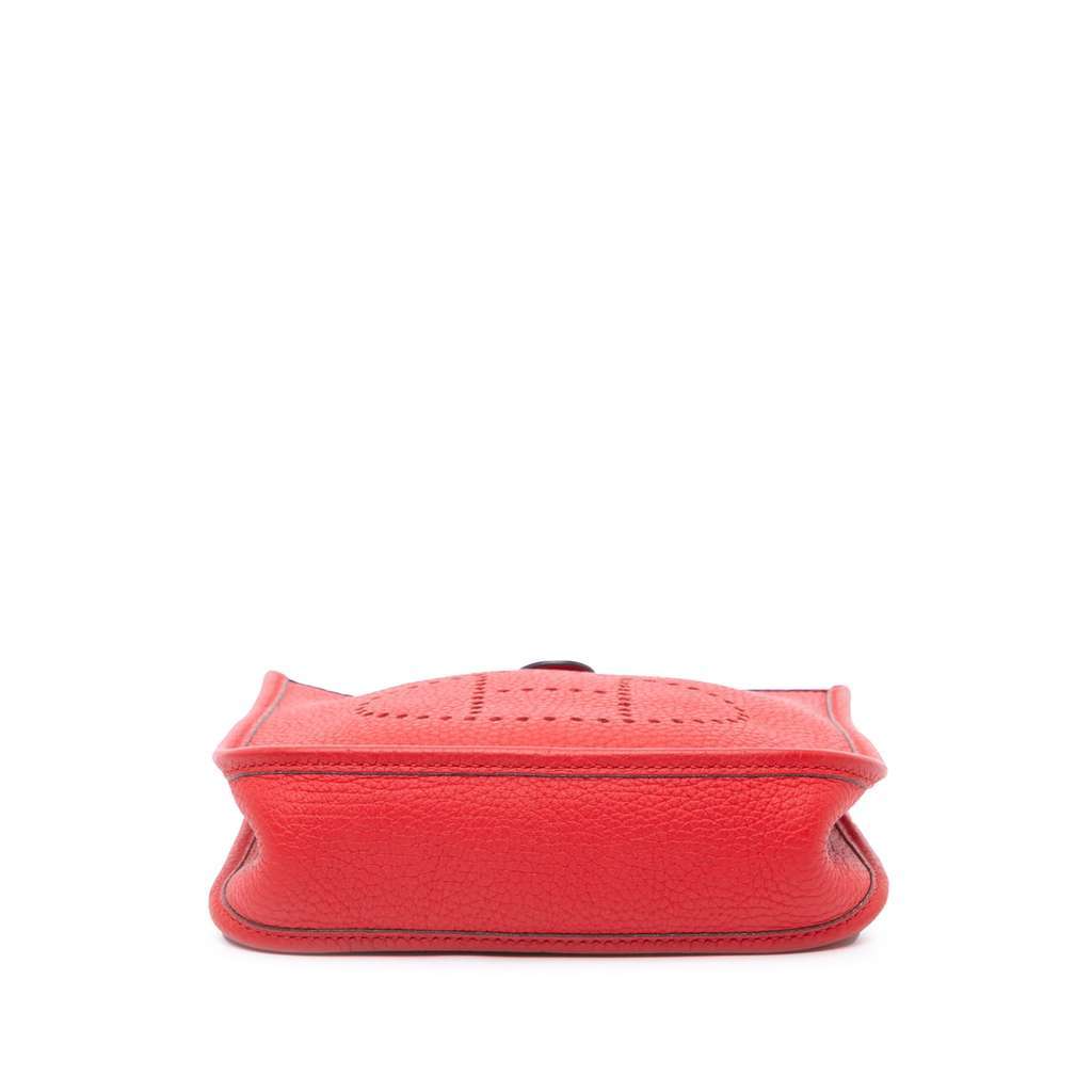 Hermès Clemence Evelyne TPM Red Leather Good condition - Inside View