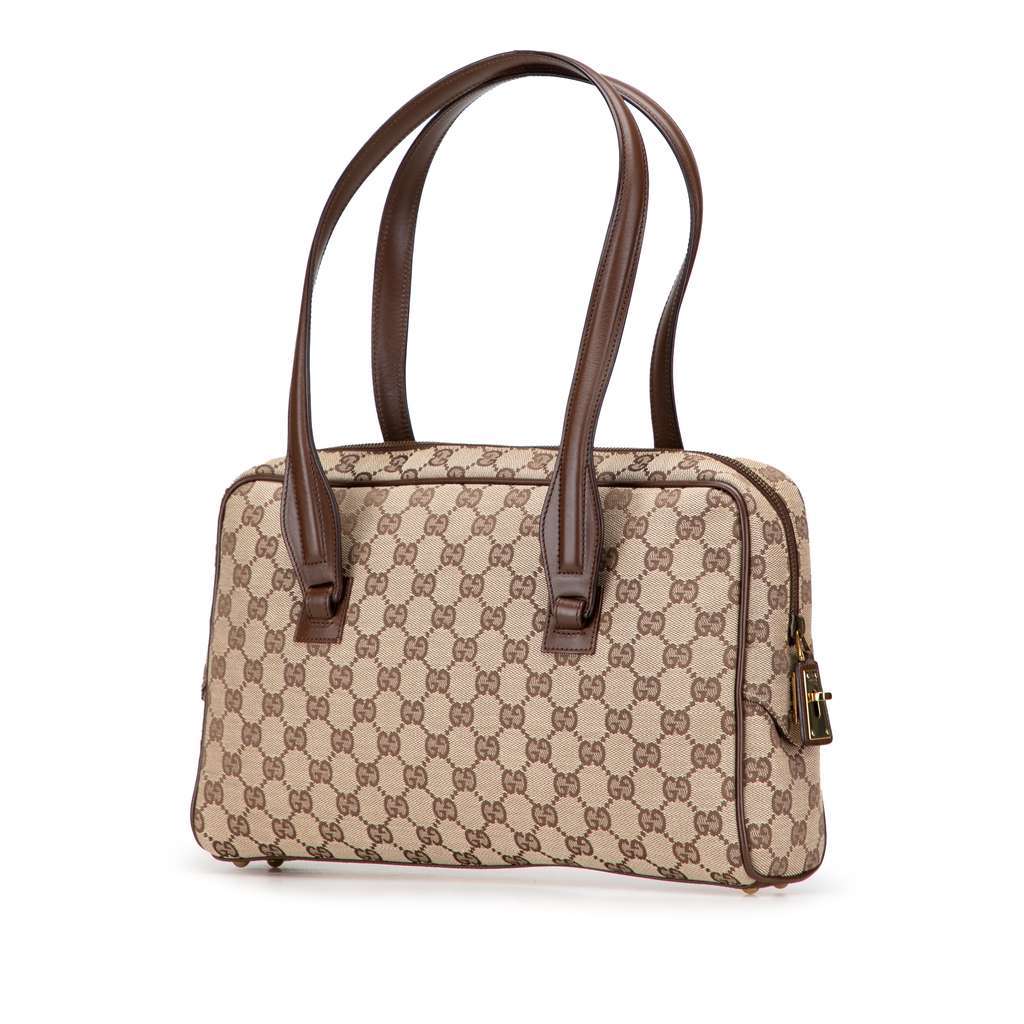 Gucci GG Canvas Shoulder Bag Brown Canvas Very good - Back View