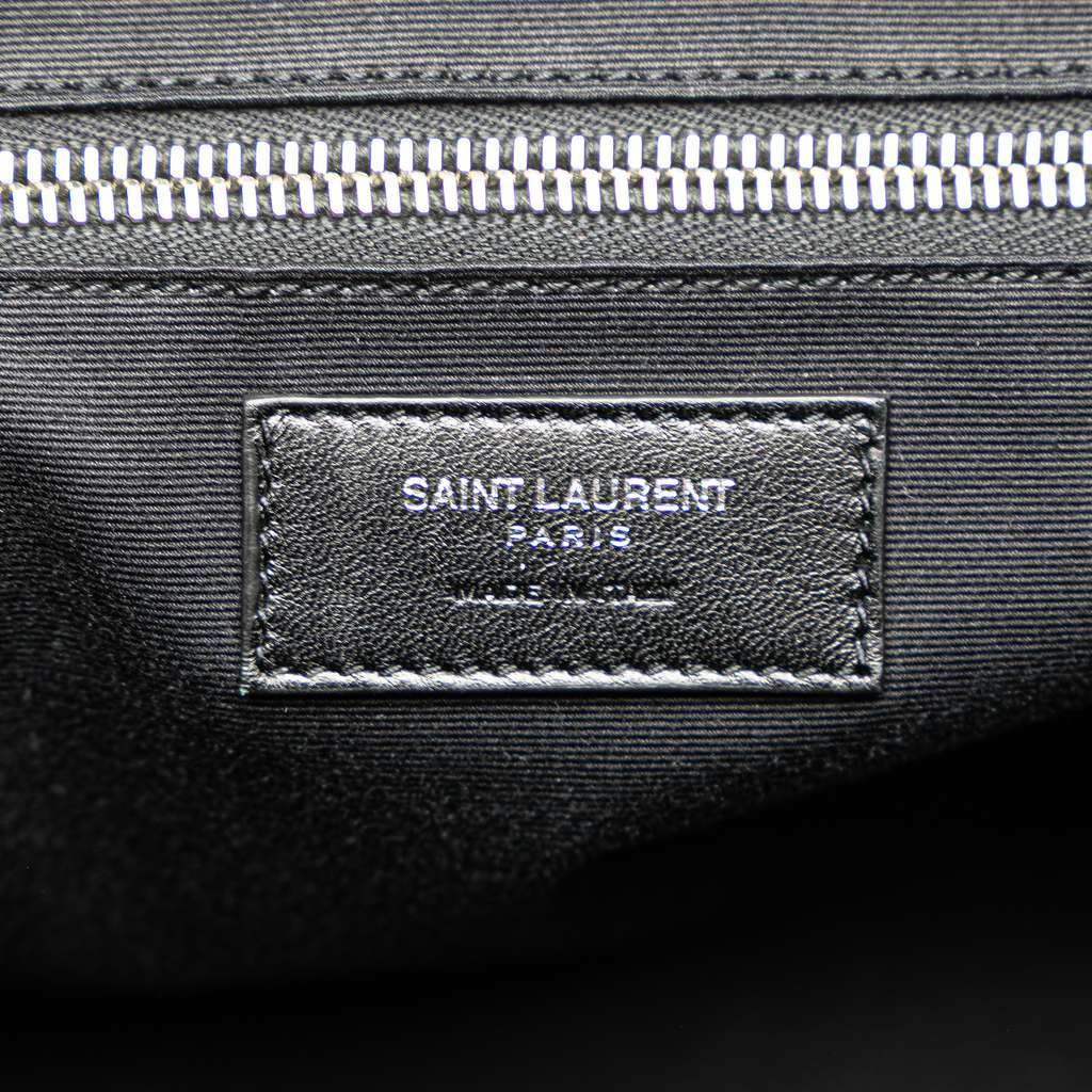 Saint Laurent Shearling Travel Bag Black Very good - Box View