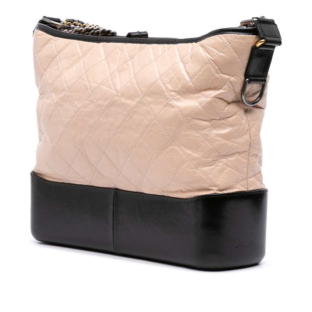 Chanel Large Aged Calfskin Gabrielle Crossbody Brown Leather Very good - Back View