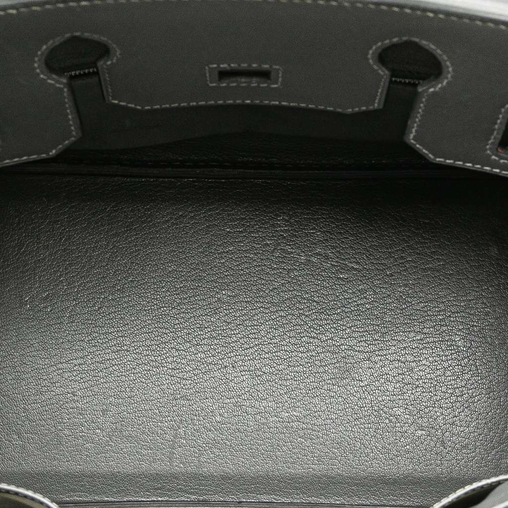 Hermès Box Calf Birkin Retourne 30 Grey Leather Good condition - Model View