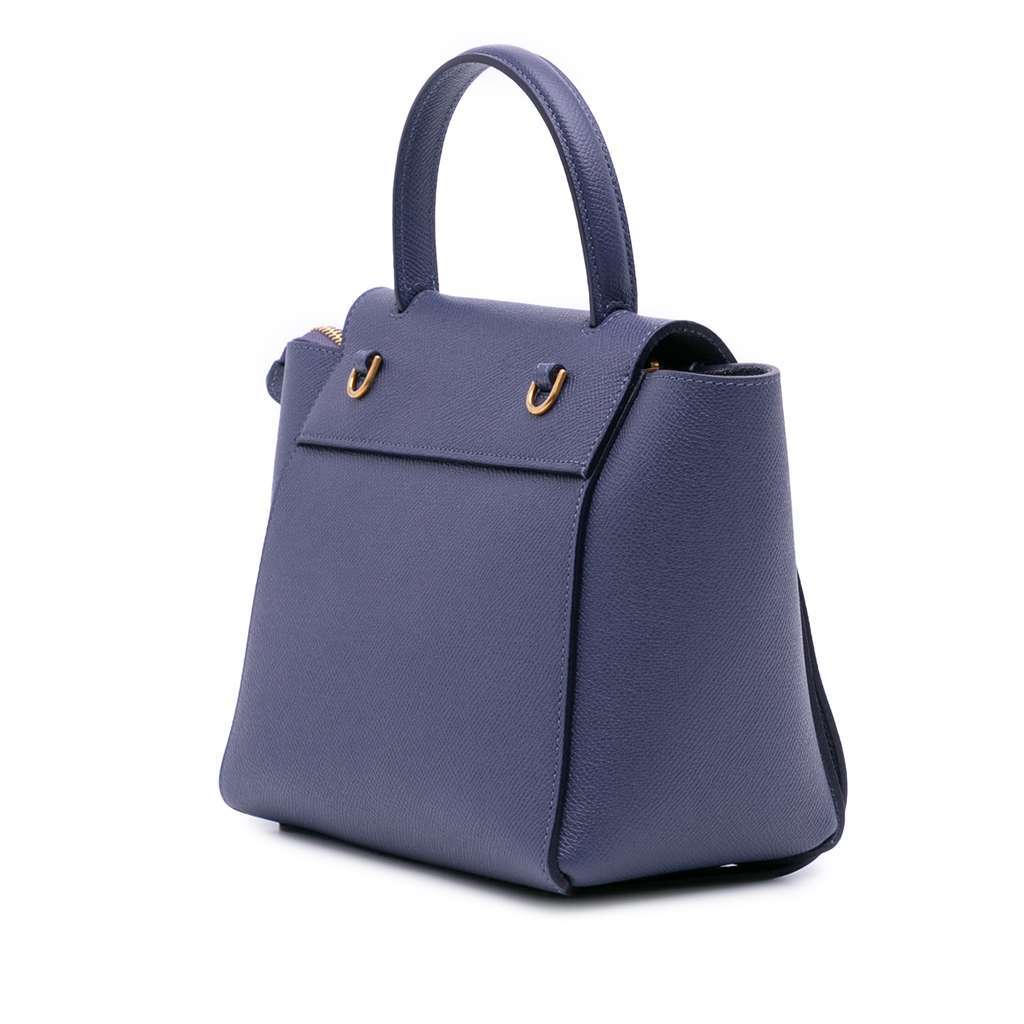 Celine Nano Grained Calfskin Belt Bag Purple Leather Good - Back View
