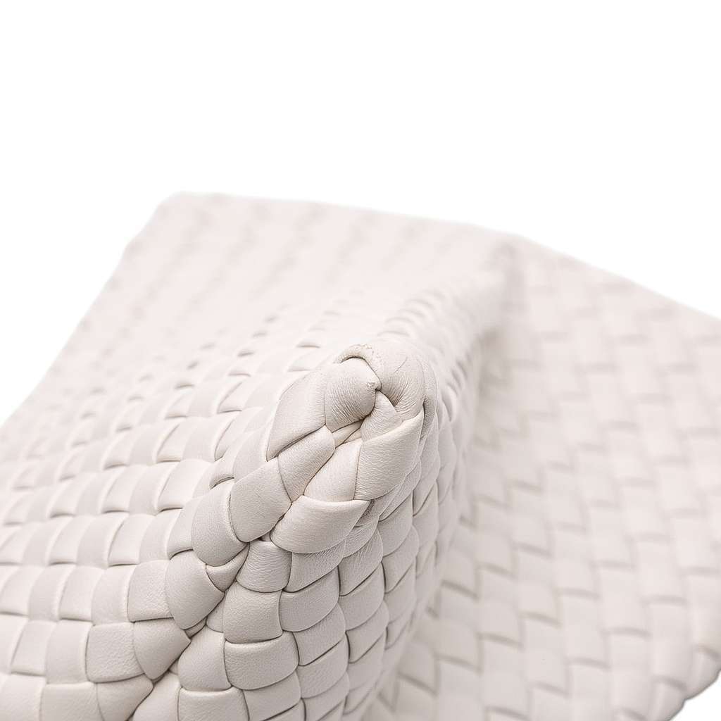 Bottega Veneta Lambskin Padded Intreccio Crisscross Clutch White Leather Good - Box View