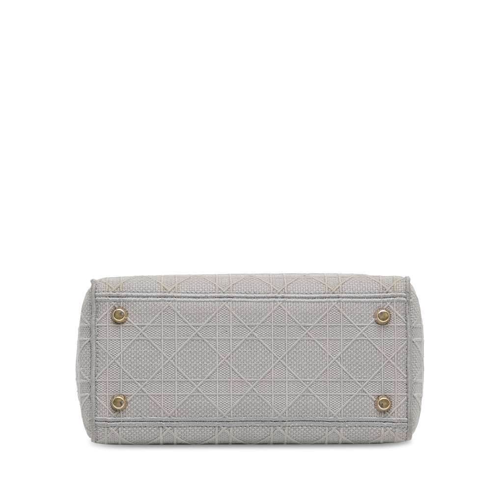 Dior Medium Canvas Cannage Lady D Lite Grey Canvas Very good - Model View