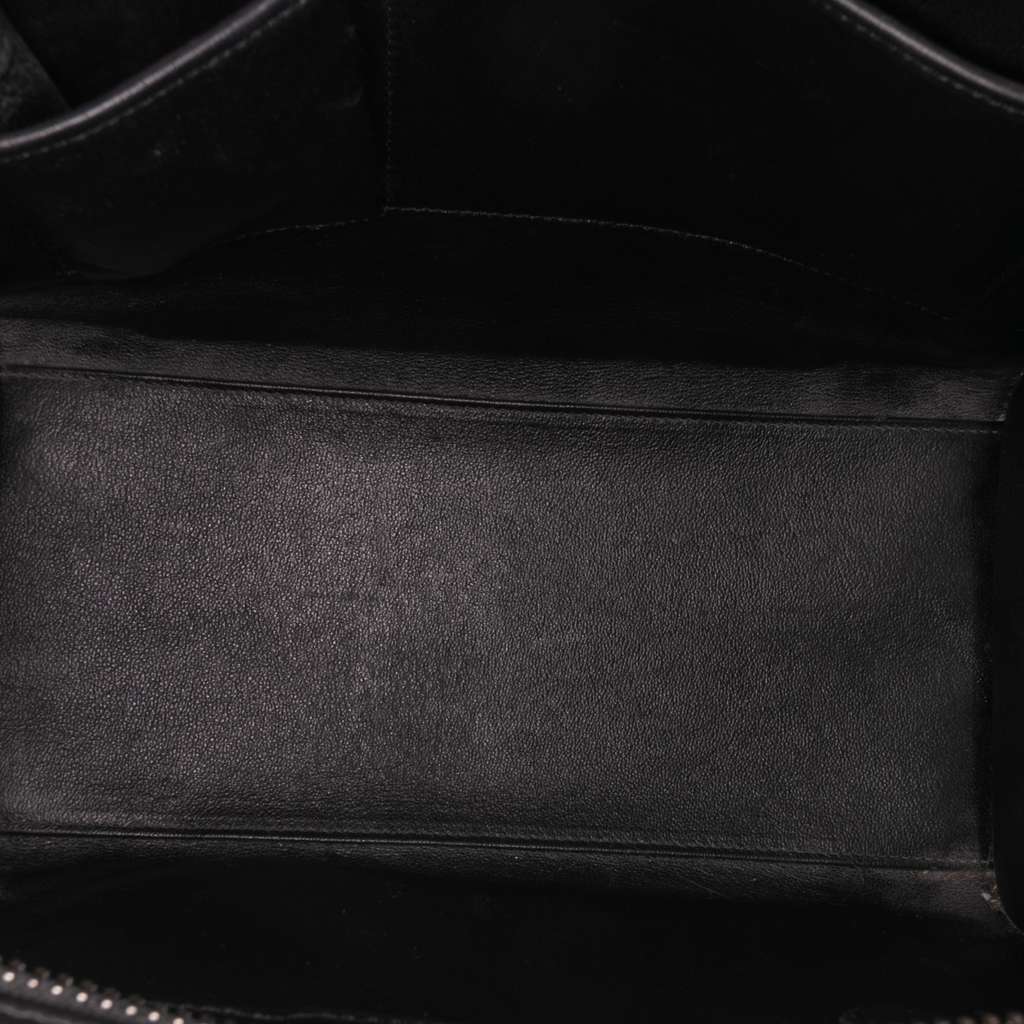 Celine Micro Tricolor Leather Luggage Tote Blue Leather Very good - Model View