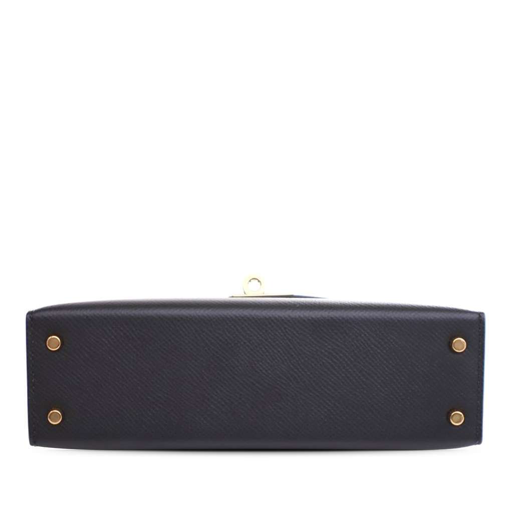 Hermès Mini Epsom Kelly II Sellier 20 Black Leather Very good condition - Inside View