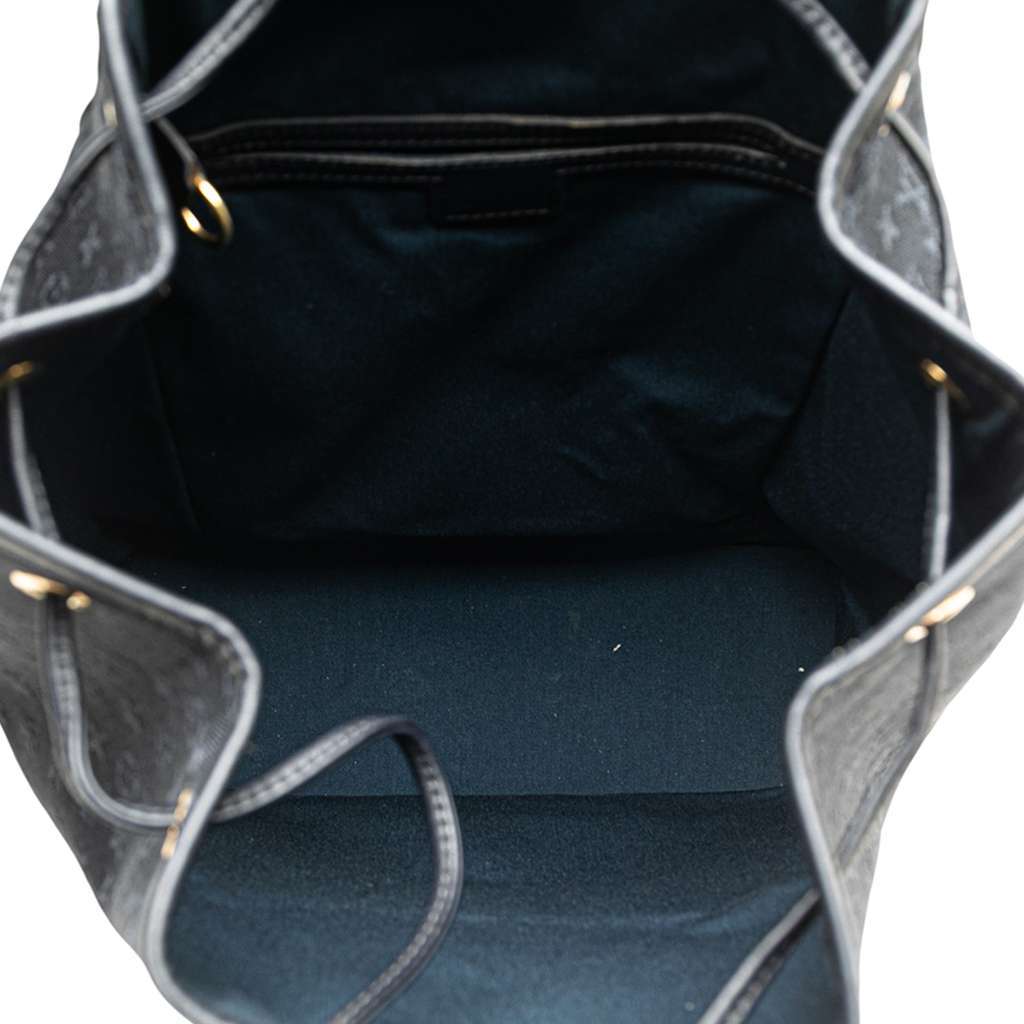 Louis Vuitton Monogram Mini Lin Montsouris GM Blue Canvas Good - Model View