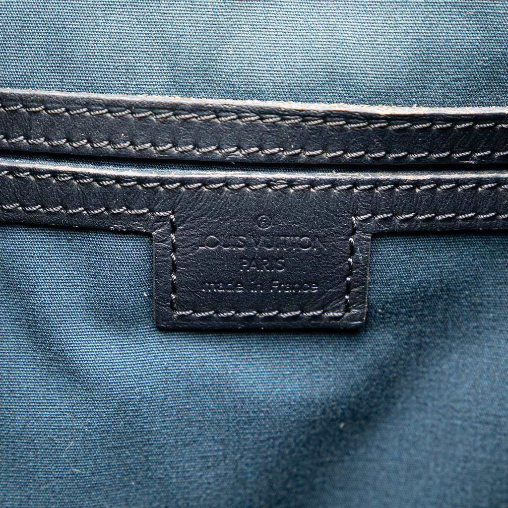 Louis Vuitton Monogram Mini Lin Montsouris GM Blue Canvas Good - Box View