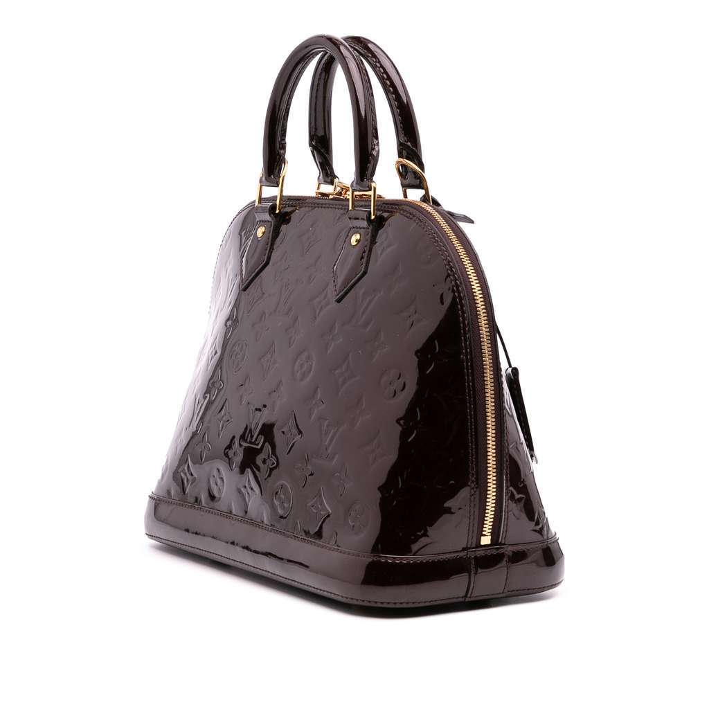 Louis Vuitton Monogram Vernis Alma PM Purple Leather Good - Back View