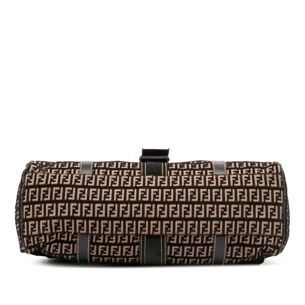 Fendi Zucchino Canvas Shoulder Bag Brown Canvas Fair condition - Inside View
