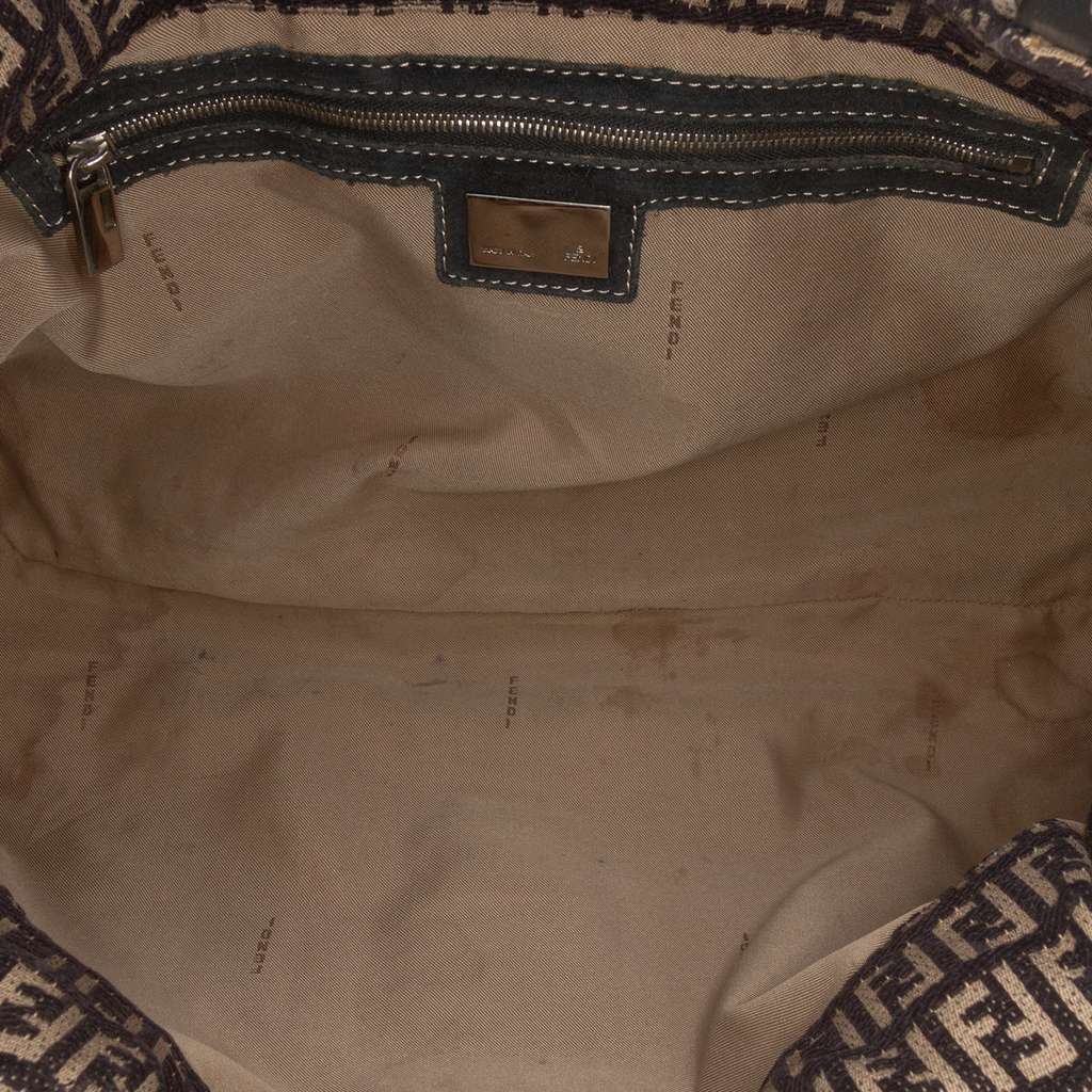 Fendi Zucchino Canvas Shoulder Bag Brown Canvas Fair condition - Model View