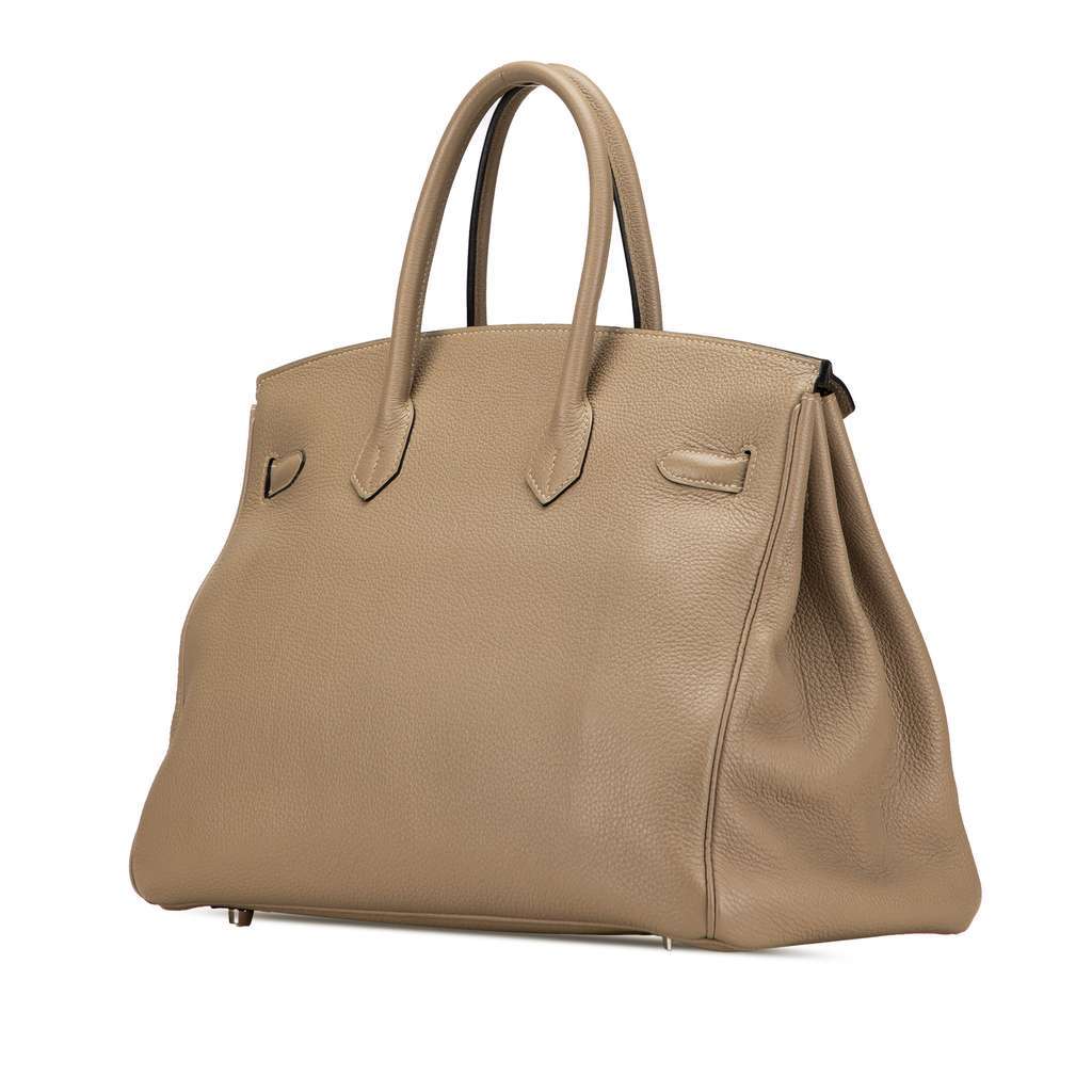 Hermès Togo Birkin Retourne 35 Brown Leather Good condition - Back View