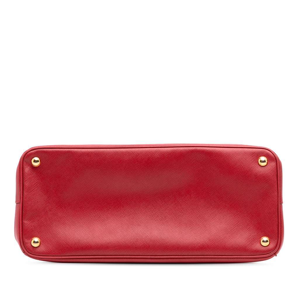 Prada Large Saffiano Lux Galleria Double Zip Satchel Red Leather Very good - Inside View