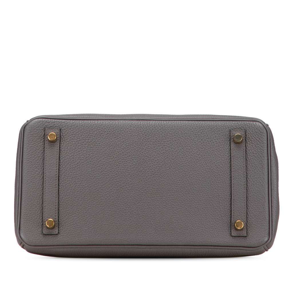 Hermès Togo Birkin Retourne 30 Grey Leather Good condition - Inside View