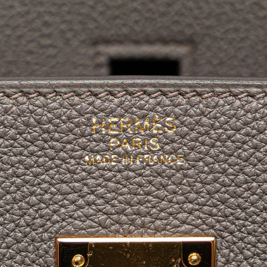 Hermès Togo Birkin Retourne 30 Grey Leather Good condition - Box View