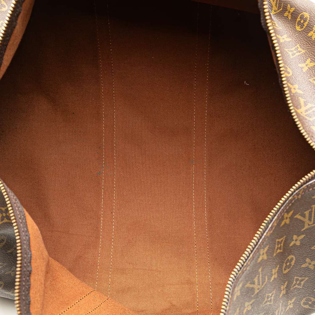 Louis Vuitton Monogram Keepall 55 Brown Good - Model View