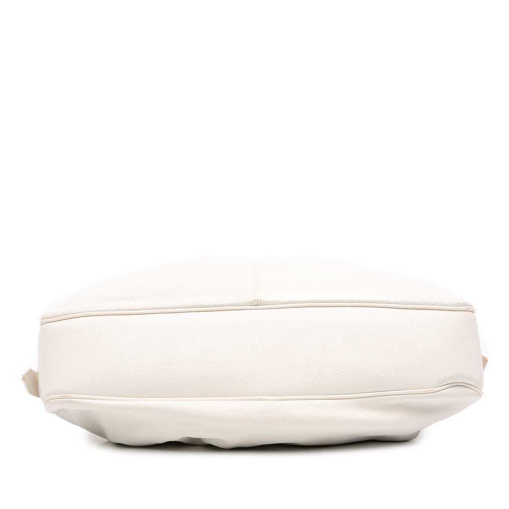 Burberry Leather Drawstring Shoulder Bag White Leather Good - Inside View