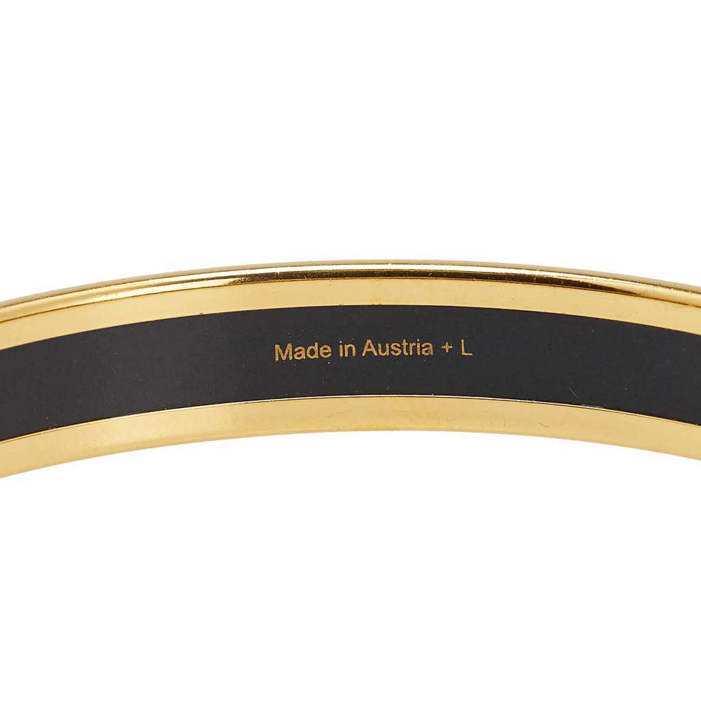 Hermès Narrow Enamel Cloisonne Bangle 62 Orange Good condition - Box View
