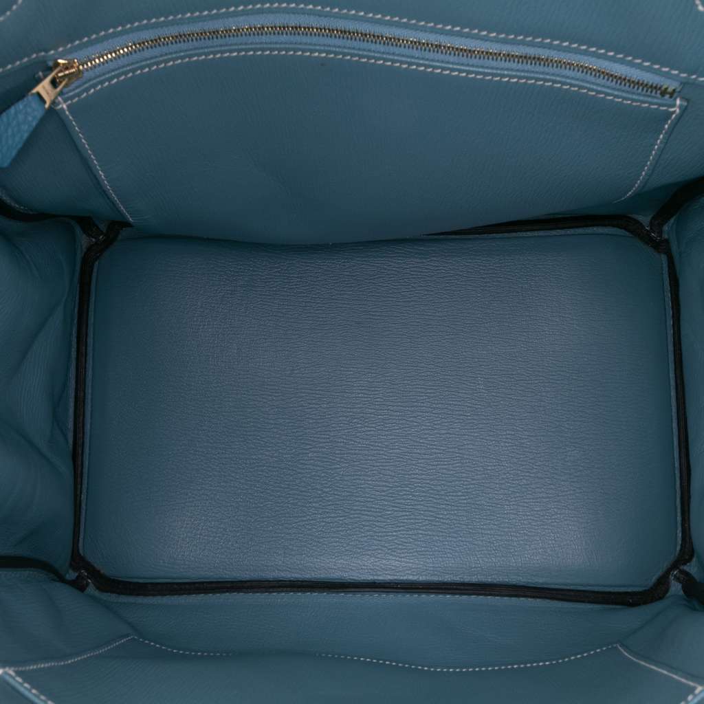 Hermès Togo Birkin Retourne 35 Blue Leather Good condition - Model View
