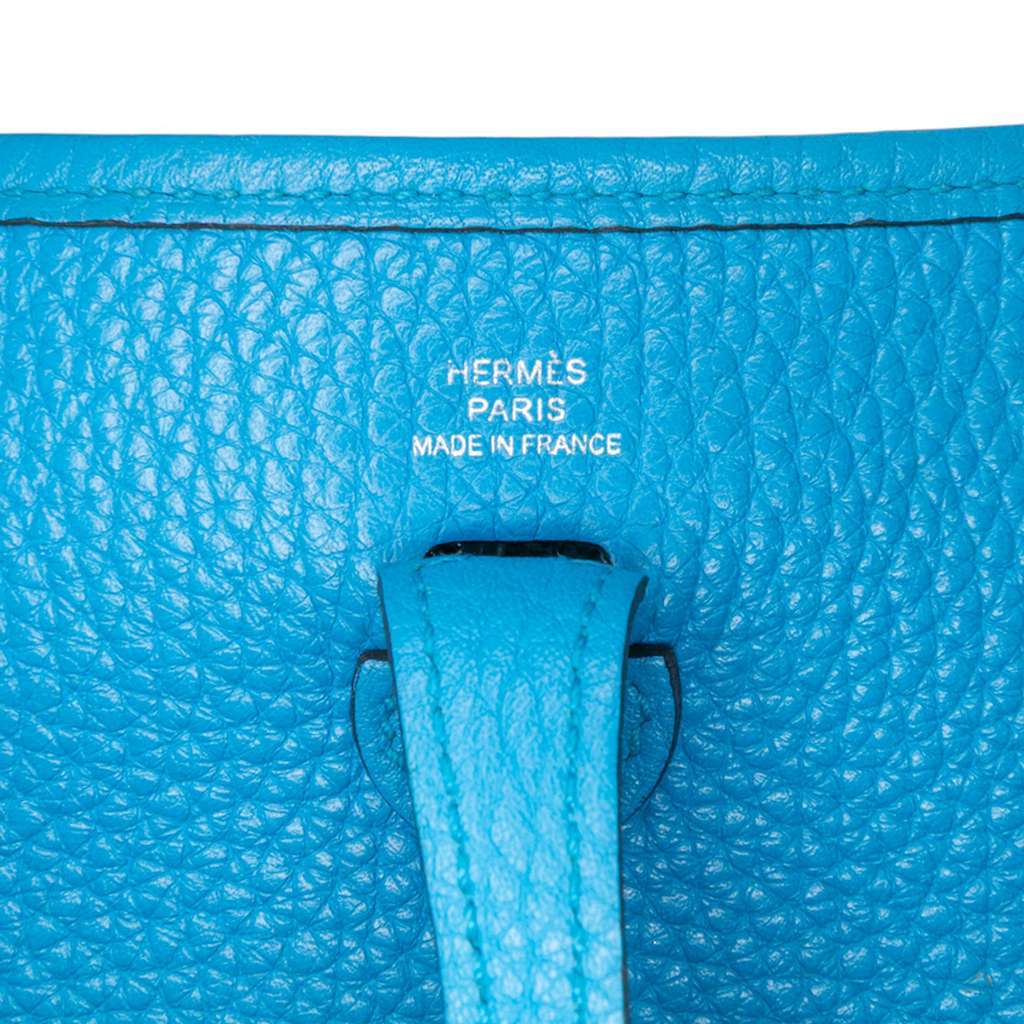 Hermès Clemence Evelyne TPM 16 Blue Leather Good condition - Box View